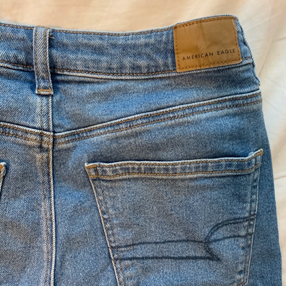 Medium wash mom jeans